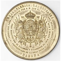 Cuba, large bronze medal, no date (ca. 1859), Royal Tobacco Factory Honradez, ex-Rudman.