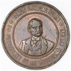 Cuba, bronze proclamation medal, 1902, First President Estrada Palma, ex-Rudman.
