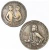 Image 1 : Lot of two Great Britain copper alloy Admiral Vernon medals, 1739, Porto Bello.