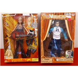 IN BOX JUSTIN TIMBERLAKE NSYNC DOLL & IN BOX SHAKIRA DOLL