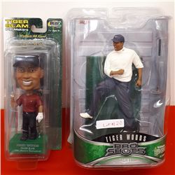 BOBBLE HEAD TIGER WOODS & TIGER WOODS PRO SHOTS FIGURE, BOTH IN BOX
