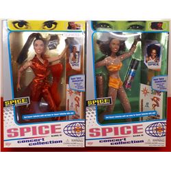 2 CONCERT COLLECTION SPICE GIRLS DOLLS IN BOX