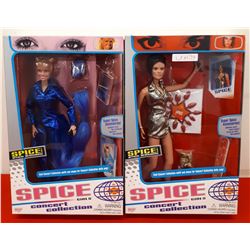 2 CONCERT COLLECTION SPICE GIRLS DOLLS IN BOX