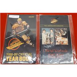 2 NHL COLLECTOR OFFICIAL YEARBOOKS IN PLASTIC