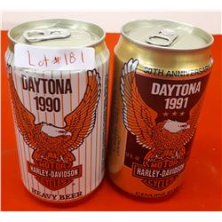 2 COLLECTIBLE HARLEY DAVIDSON BEER CANS