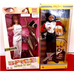 SPICE GIRLS SPICE IT UP GINGER DOLL & ASHLEY FORCE DOLL IN BOX