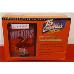 NIB MINI WHEATIES WITH 24KT GOLD SIGNATURE