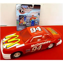 STARTING LINEUP WINNER'S CIRCLE FIGURE & PLACTIC #94 BILL ELLIOT MCDONALS/REESES TOY CAR