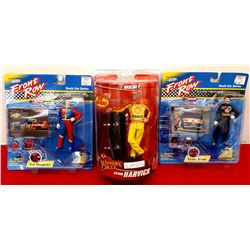 3 NASCAR FIGURES IN BOX