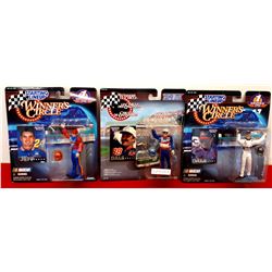 3 NASCAR FIGURES IN BOX