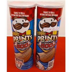 2 CANS OF DAYTONA 500 PRINGLES
