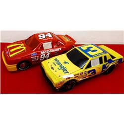 2 PLASTIC NASCAR RACECARS