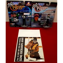 2 NASCAR FIGURES IN BOX & KING RICHARDS ARMY POSTER