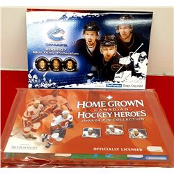 2006-7 MINI PUCK COLLECTION & 2003-4 HOCKEY HEROES PIN COLLECTION