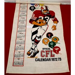 VINATGE COLLECTIBLE OFFICIAL 1972/3 CFL CALENDAR