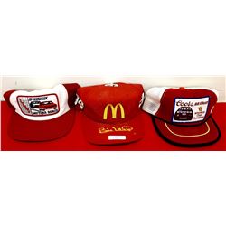 3 COLLECTIBLE NASCAR HATS