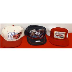 3 COLLECTIBLE NASCAR HATS
