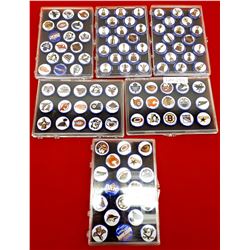 6 CASED COLLECTIBLE NHL BOTTLE CAPS