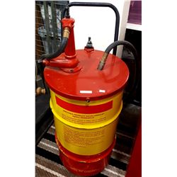 VINTAGE COLLECTIBLE SHELL GREASE PUMP ON CART-AUTHENTIC*