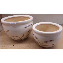 2 CERAMIC POTS
