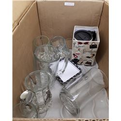 BOX LOT OF BEER STEINS