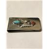 Image 1 : Beautiful Sterling Silver Turquoise red Coral Native American Money Clip