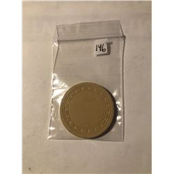 Vintage Old CLAY Poker Chip Tan