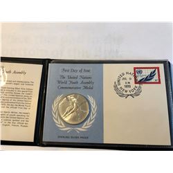 First Day issue World Youth Assembly Sterling Silver Medal