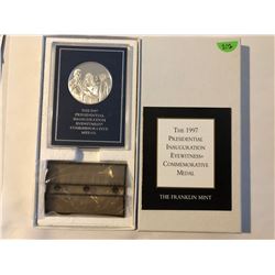 Sterling Silver Eyewitness medal 1997 Pesidential Inauguration