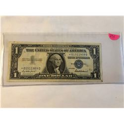 1957 One Dollar silver certificate Star Note