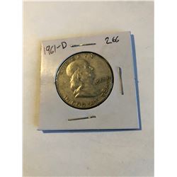 1961 D silver Franklin Half Dollar