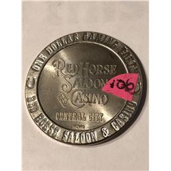 RED HORSE Saloon Casino 1 Dollar Coin Central City Colorado