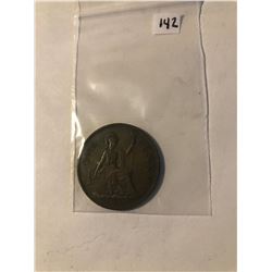 1938 British Large Clear Date One Penny in High Grade