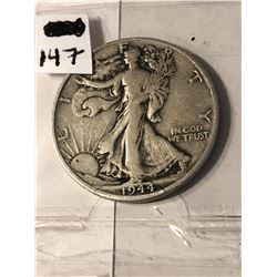1944 D Walking Liberty Silver Half Dollar Nice Early US Coin