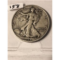 1943 S Walking Liberty Silver Half Dollar Nice Early US Coin