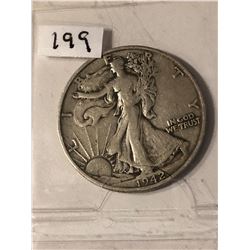 1942 S Walking Liberty Silver Half Dollar Nice Early US Coin