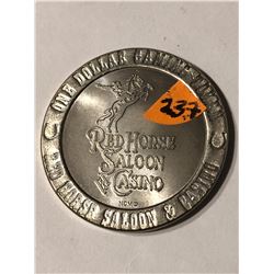 RED HORSE SALOON 1 Dollar Casino Coin Central City Colorado