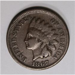 1867 INDIAN CENT FINE