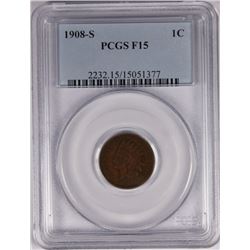 1908-S INDIAN CENT PCGS F15