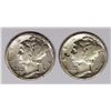 Image 1 : 1921-P & 1921-D MERCURY DIMES VG KEY COINS