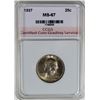 Image 1 : 1937 WASHINGTON QUARTER CCGS SUPERB GEM CHERRY
