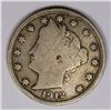 Image 1 : 1912-S LIBERTY NICKEL VG+ KEY COIN