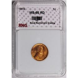 1915 LINCOLN CENT RNG GRADED GEM BU+ RED