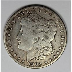 1902-S MORGAN SILVER DOLLAR VG KEY COIN