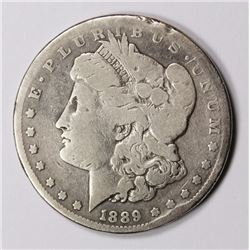 1889-CC MORGAN SILVER DOLLAR VG KEY COIN!