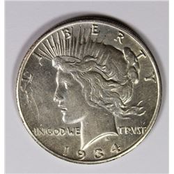 1934-S PEACE DOLLAR CH AU KEY COIN