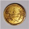 Image 2 : 1849 $1.00 GOLD AU/UNC NICE!