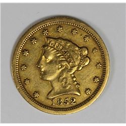 1852-O $2.50 GOLD RARE NEW ORLEANS COIN XF NICE!