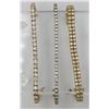 Image 2 : 3 BEAUTIFUL GOLD-TONED .925 BRACELETS WITH CZS