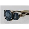 Image 1 : BLUE TOPAZ AND STERLING SILVER RING